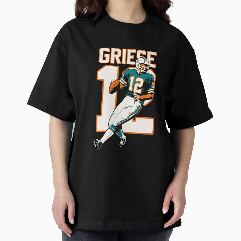 Bob Griese Miami Dolphins #12 Vintage Football Art by TheArtOfCar