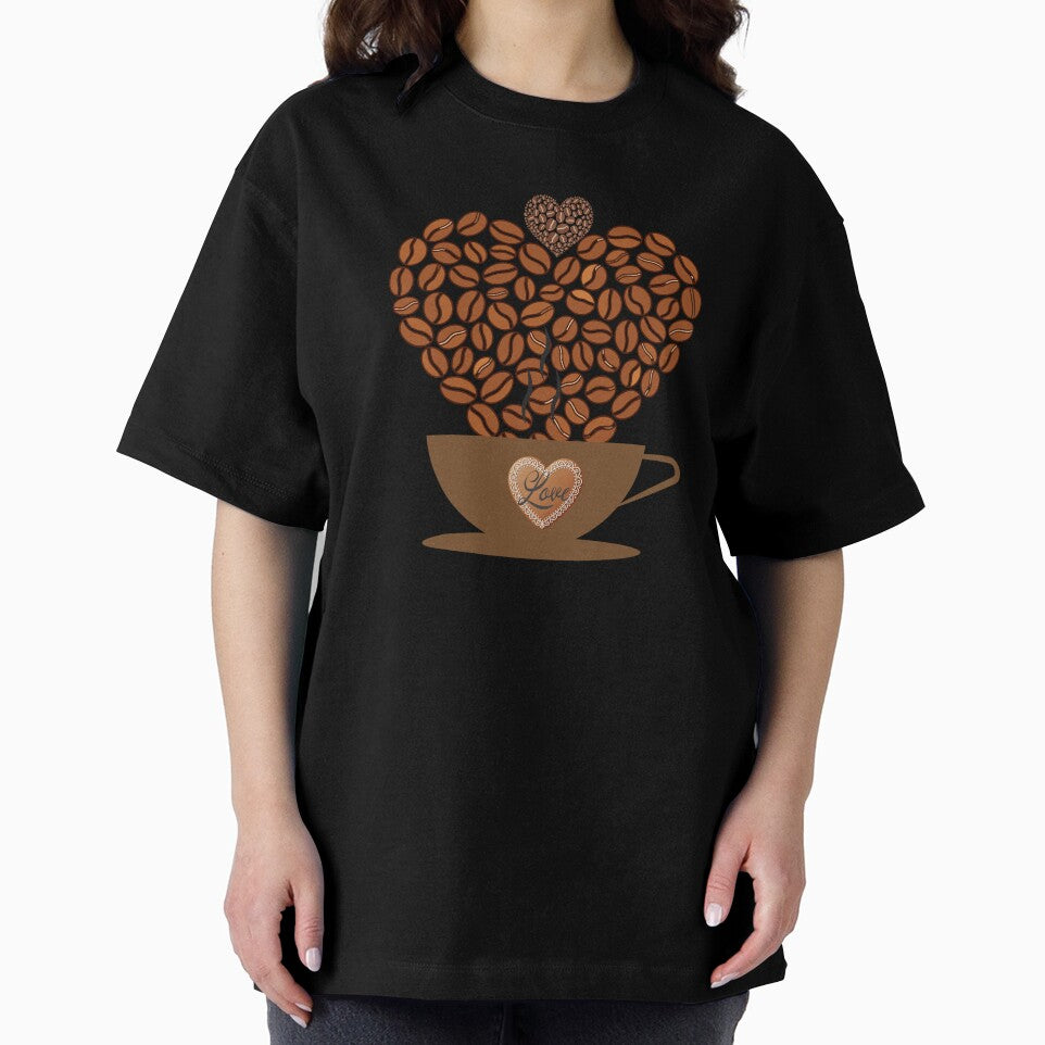Coffee Love - Heart Made of Coffee Beans Cozy Coffee Art. by LunaPrintCo