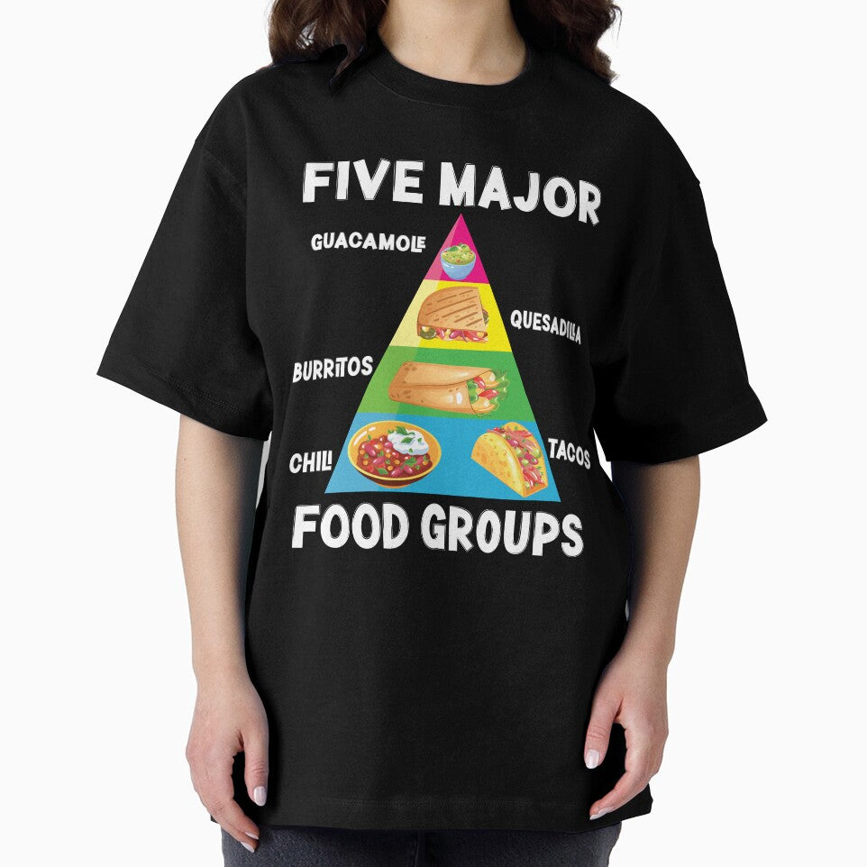 Mexican Food Lover Tacos Burritos Chili Major Food Groups Pyramid by CharJens