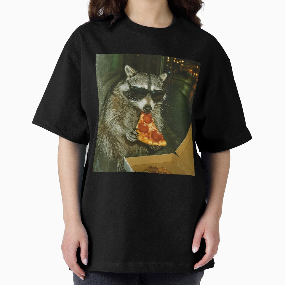 Raccoon Eating Pizza Vintage Meme by MelenebStore