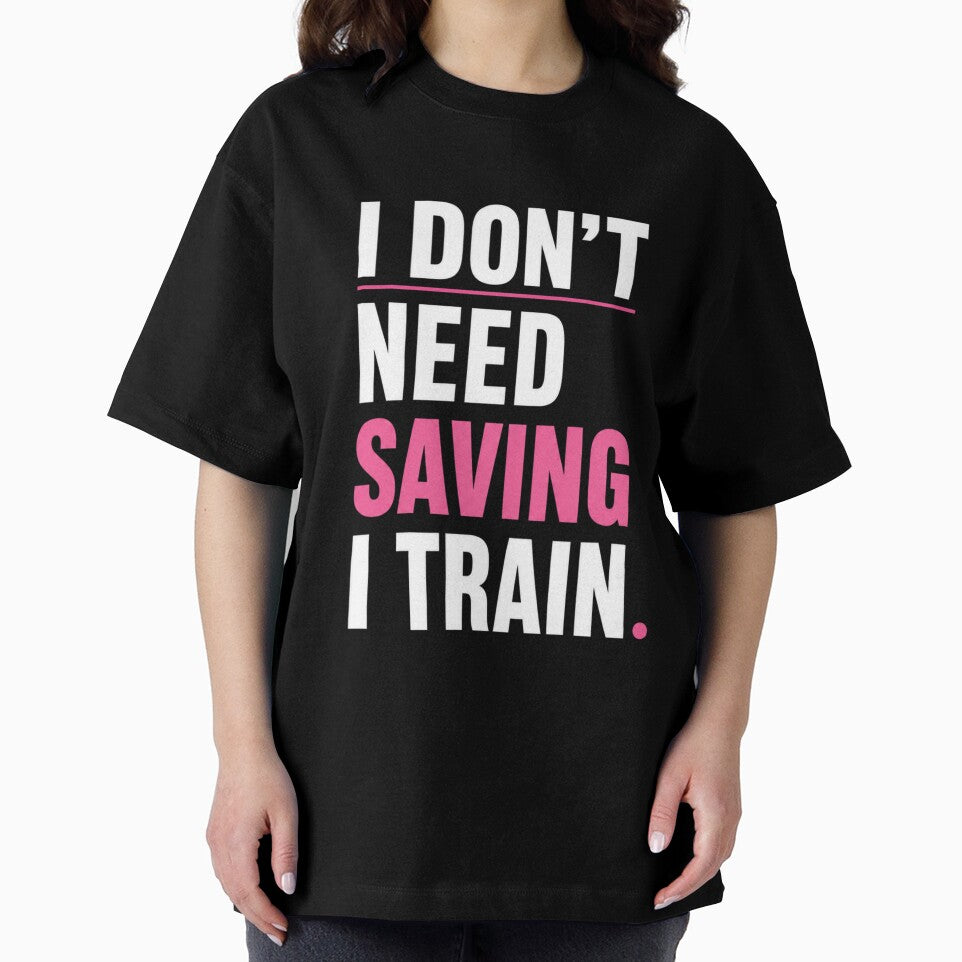 I Don’t Need Saving I Train Minimal Typography by StoryInCode