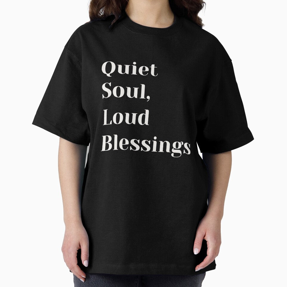 Quiet Soul, Loud Blessings – Minimal Spiritual Tee by Med-th-ewolf