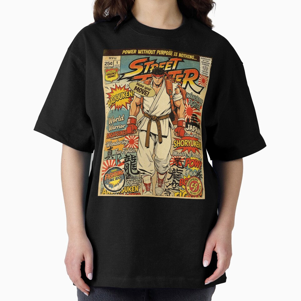 Street Fighter Ryu Retro Vintage Comic Cover Art by Back2Collage