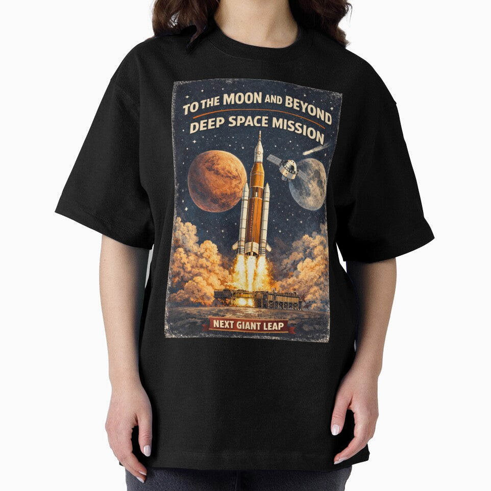 Vintage Space Rocket Launch Poster – Deep Space Mission by YBsahadow
