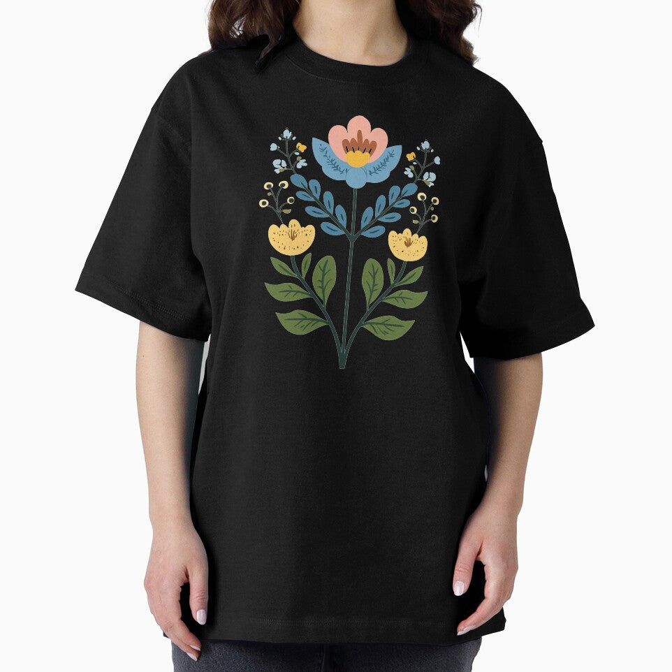 Blue and Pink Flower Folk by Tulungletoy
