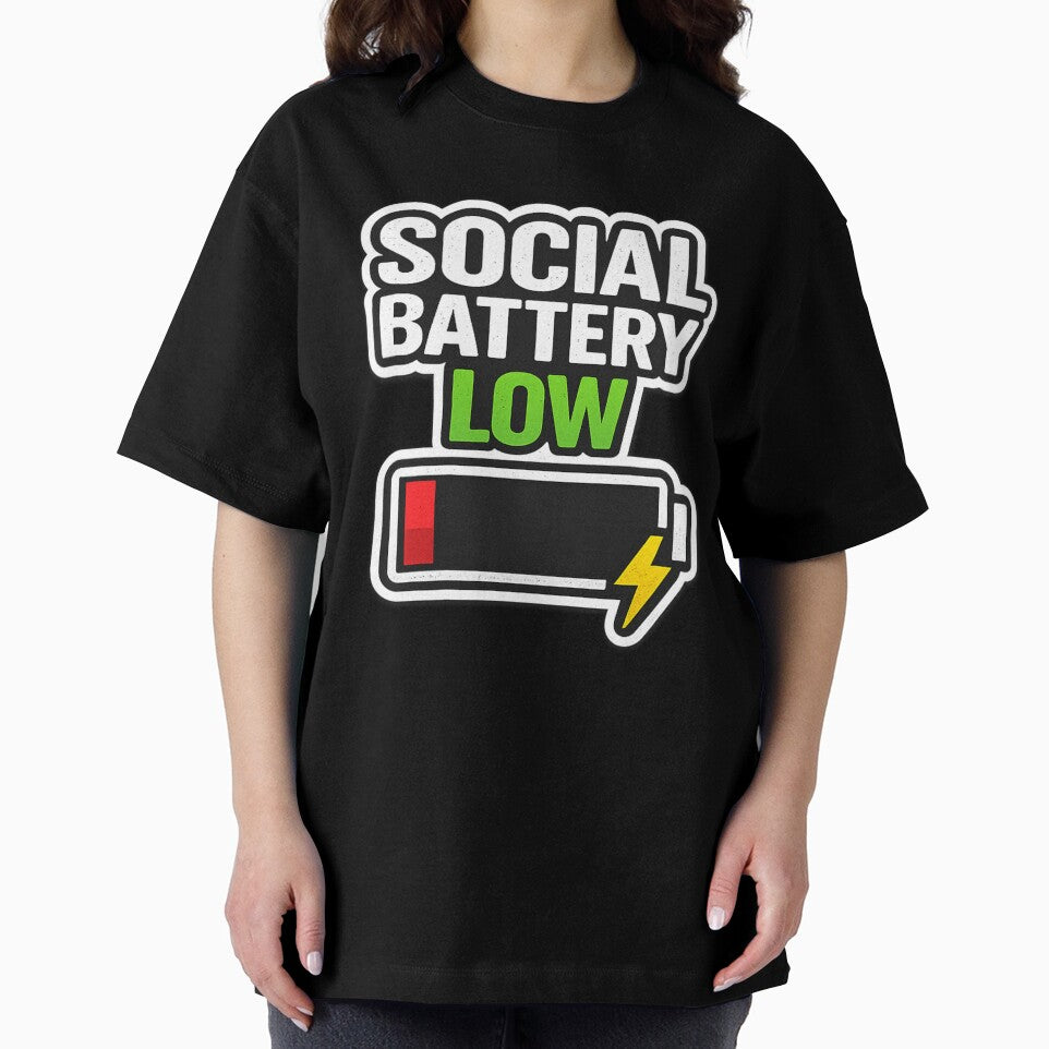 Social Battery Low Funny Introvert Sticker by Timeless Junction