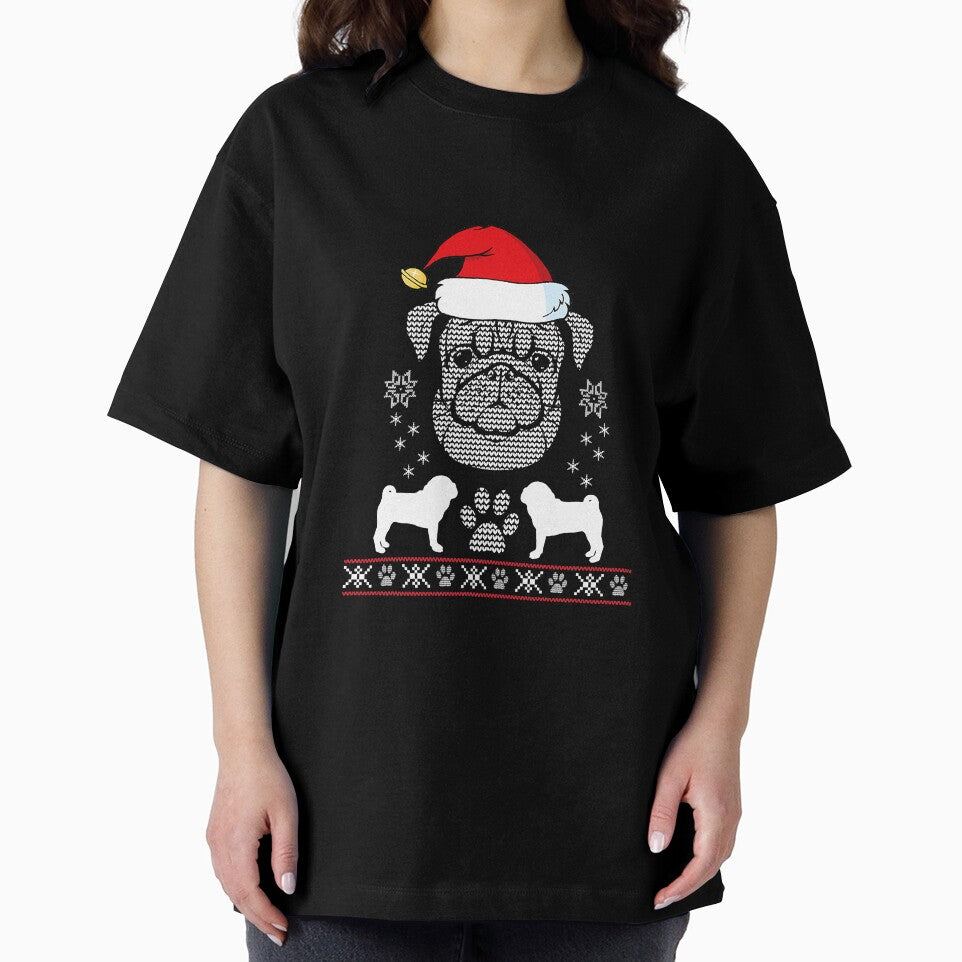 Santa Pug Dog Breed Holiday Ugly by frank3826