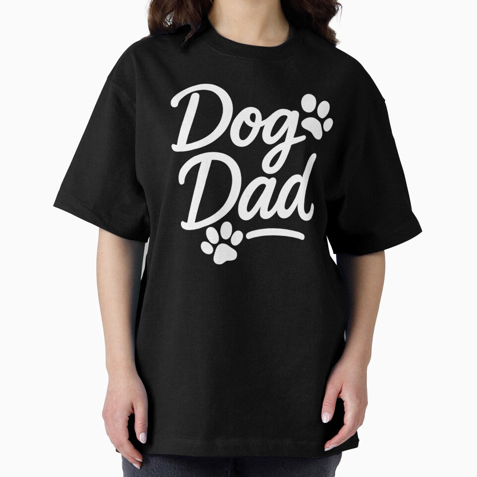 Dog Dad – Funny Paw Print Script by SpencersUnltd