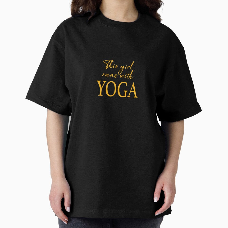 yoga saying - this girl runs with yoga by LioPart