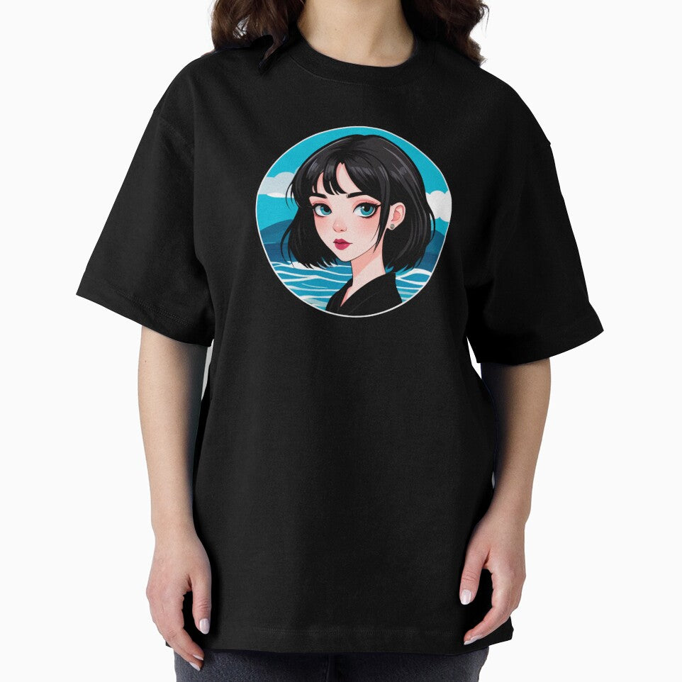 Black Hair Summer Goth Girl at the Ocean by MadnessEnvelope