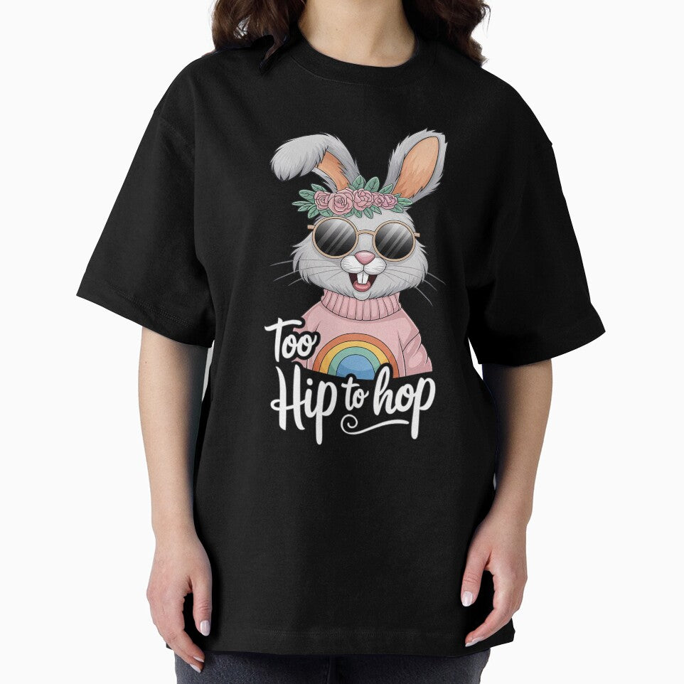 Cool Boho Hip Bunny Spring Floral Pastel Rainbow Chic Easter by LanNasishop