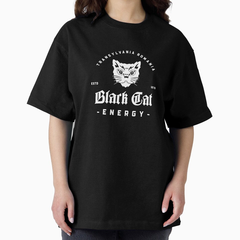 Black Cat Energy-black anime cat by RMPtees11