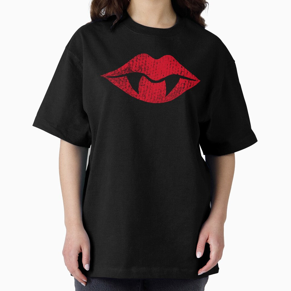 Vampire Lips With Protruding Vangs by Soaked-N-Bleach