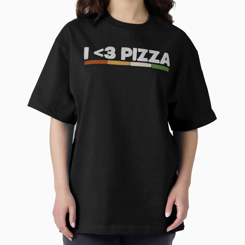 I <3 Pizza, Retro Pizza Lover Graphic Tee - Pizza Is Love by fooderiffic