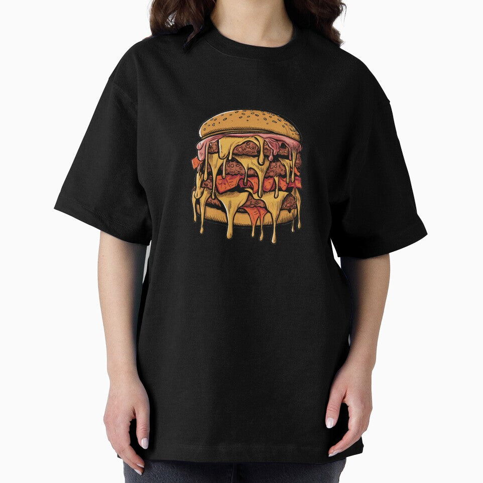Giant Cheesy Burger Illustration - Delicious and Juicy by Badr  Rida