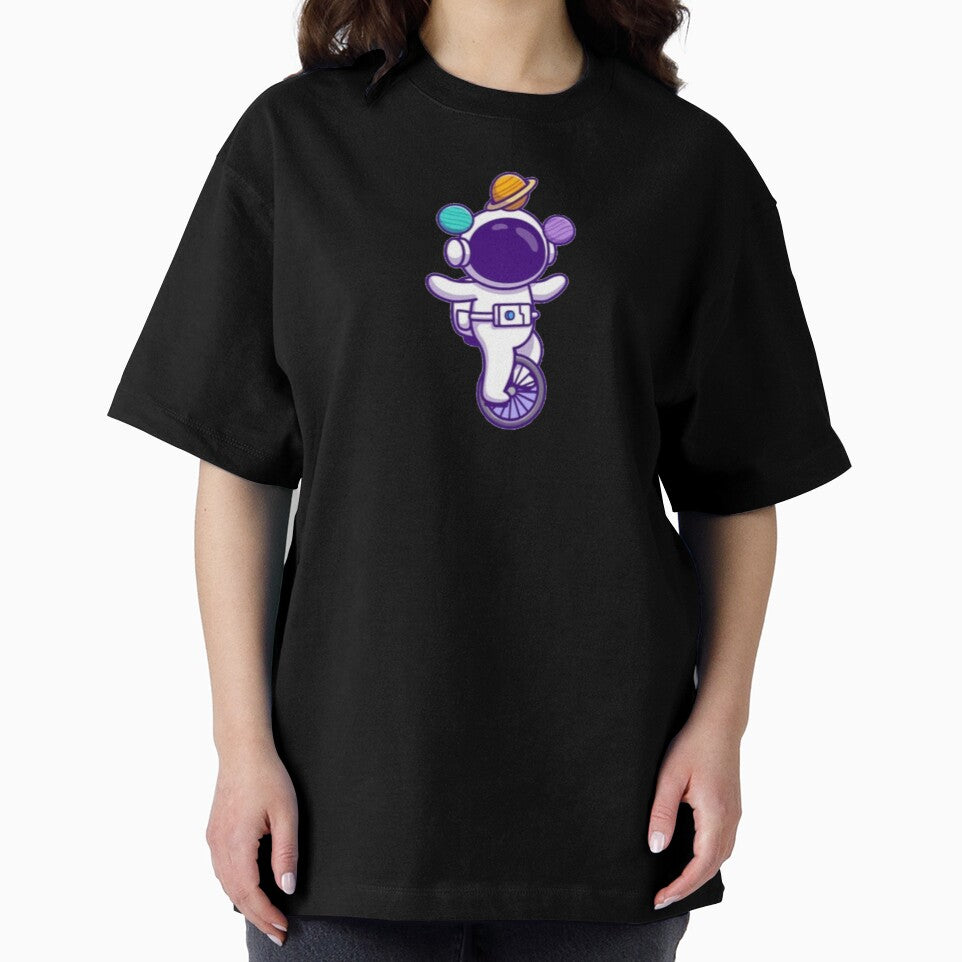 Astronaut Juggles Planets On A Unicycle by ZghoulStore