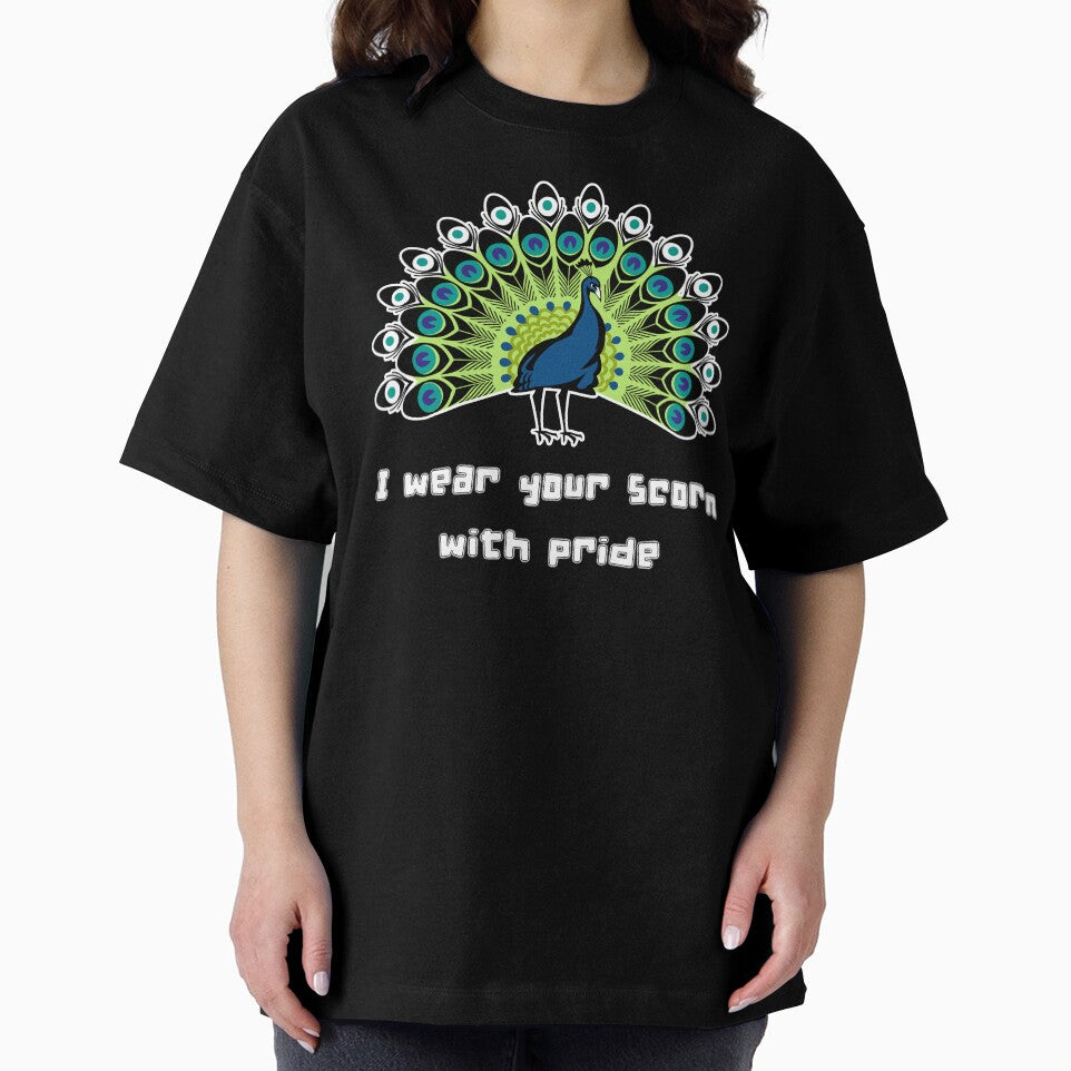 I wear your scorn with pride (peacock) by SolidEarthArt