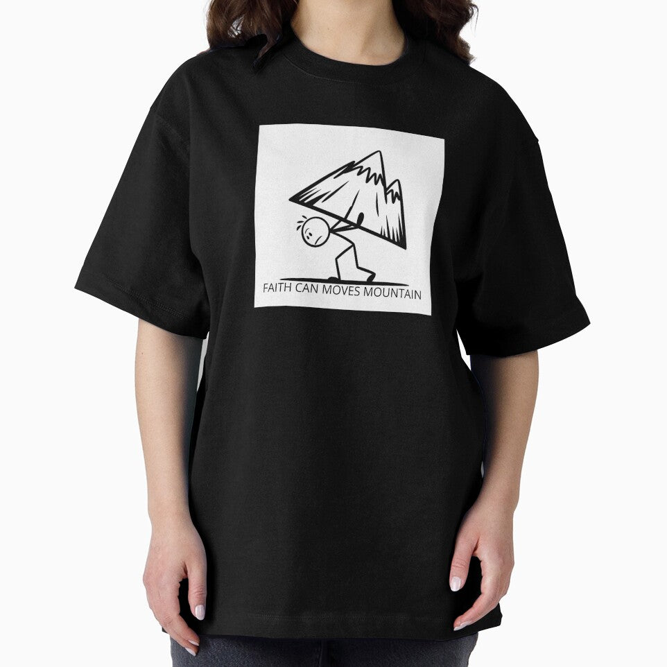 Stickman motivation "Faith can moves mountain" by Chris-graphics-art