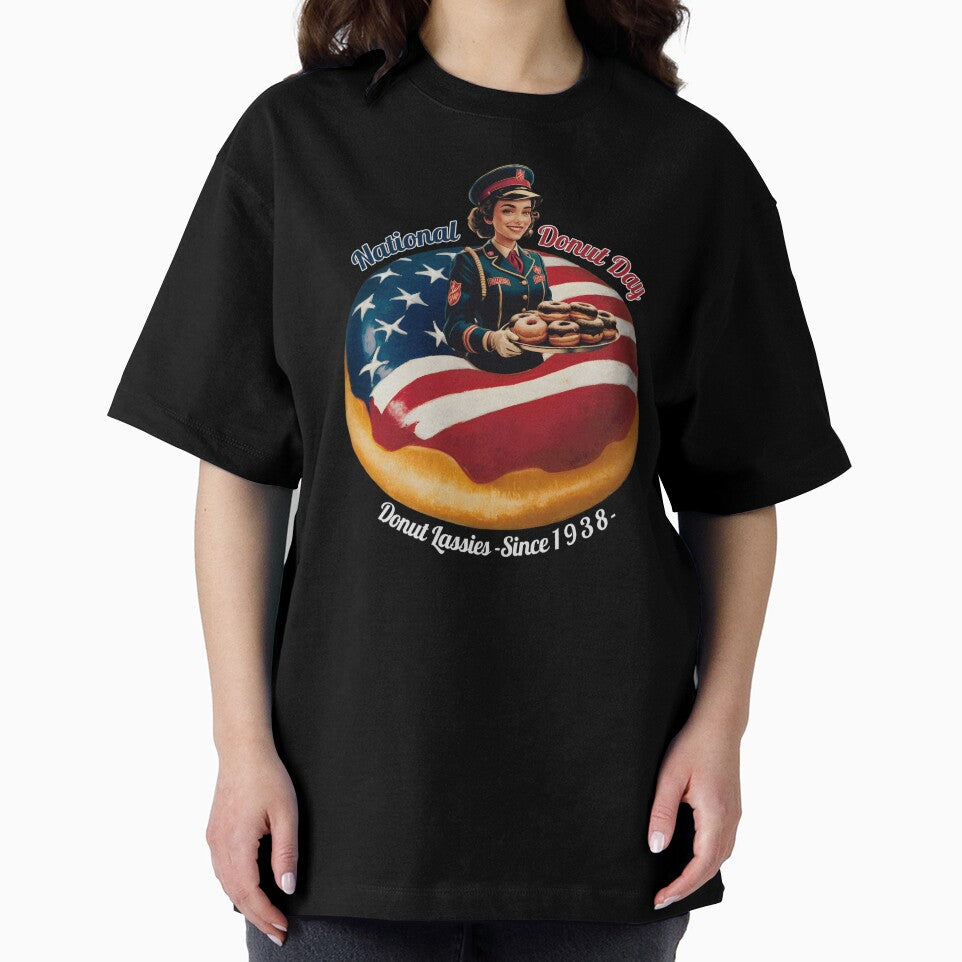 Vintage National Donut Day T-Shirt - Donut Lassies Since 1938 - Patriotic Americana Design by legendaryskins
