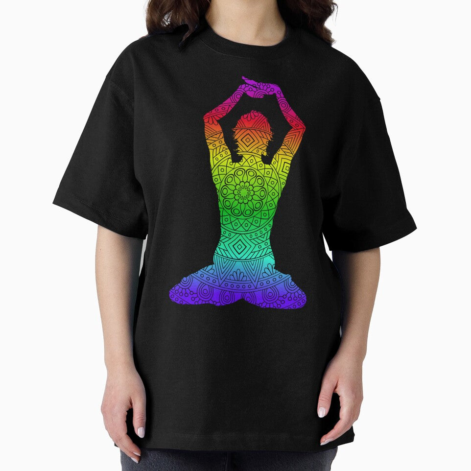 Yoga day June 21 Mandalas yoga woman positive vibes colorfully by bylox