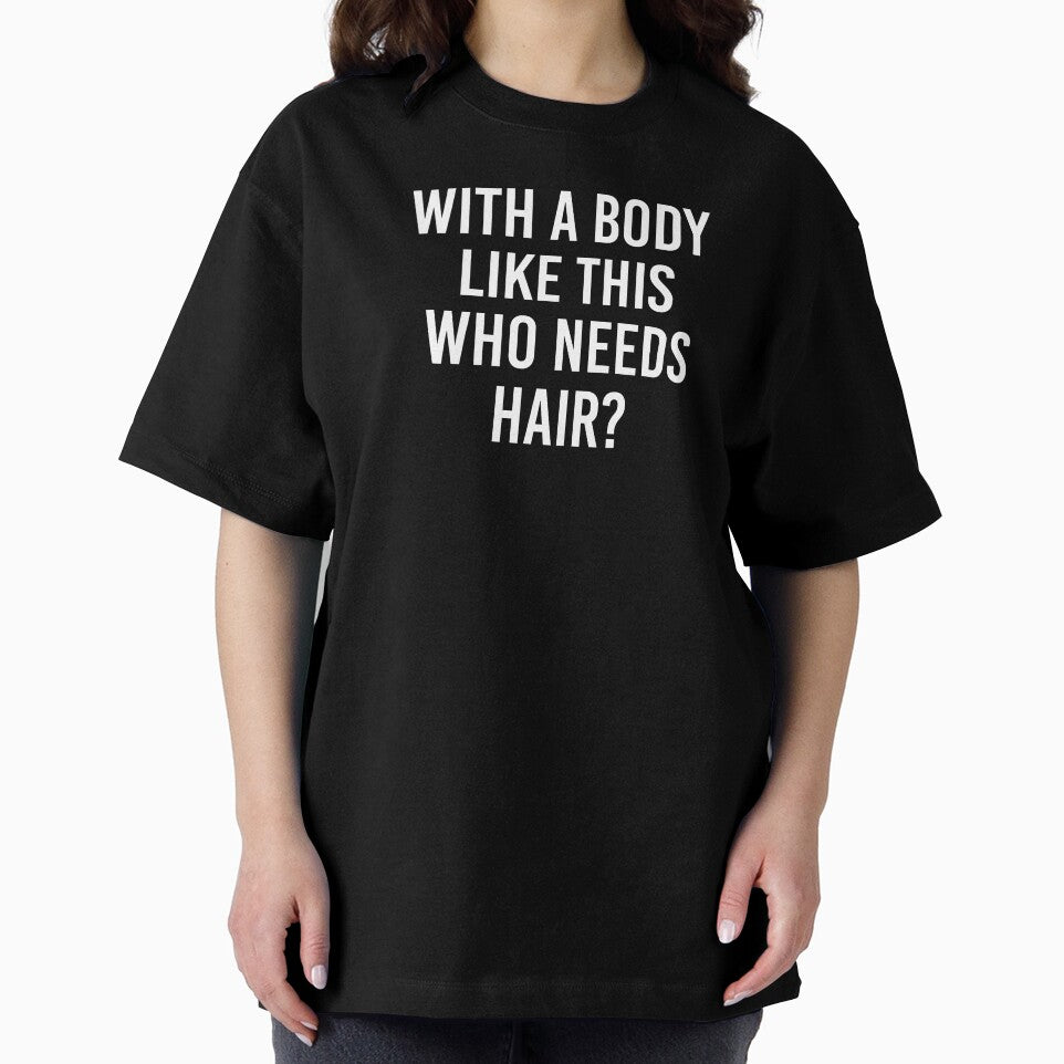 With A Body Like This Who Needs Hair Shirt. Father's day Shirt. Funny Dad joke Shirt. Funny Dad Sticker. Dad Socks. Gift for Father. Funny Husband Shirt. Gift for him. Papa Shirt. by Aknarin Thika