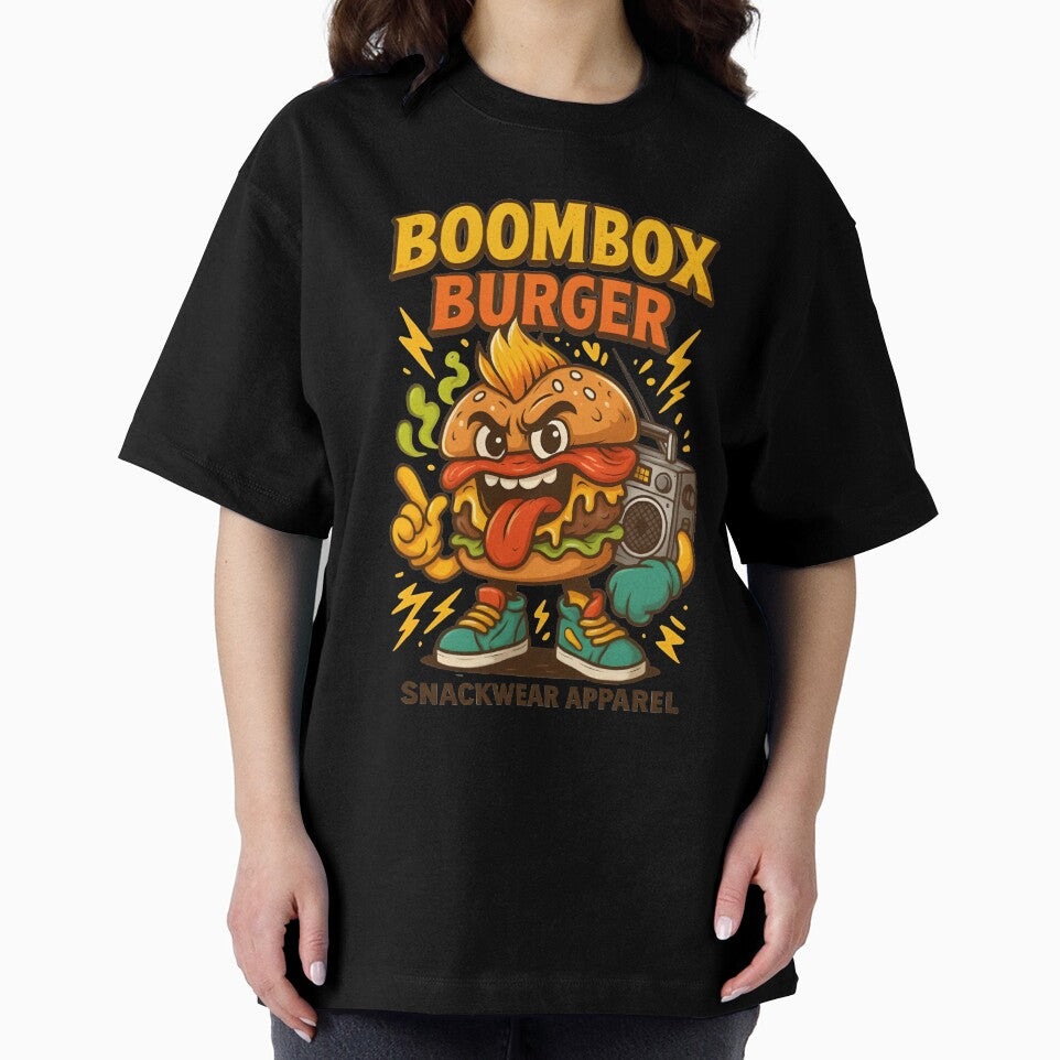 Boombox Burger – Drop the Beat, Not the Bun by Snackwear Apparel