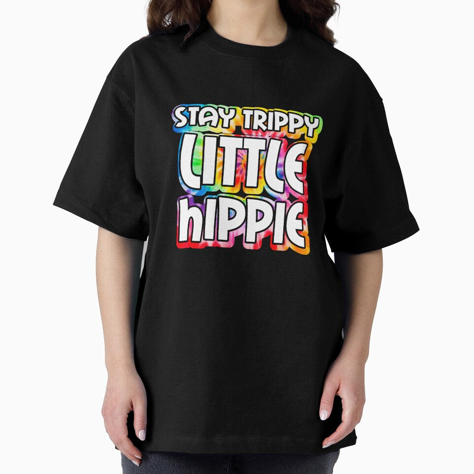 Trippy Little Hippie design, Hippie Tee, Psychedelic graphic by Lisbob