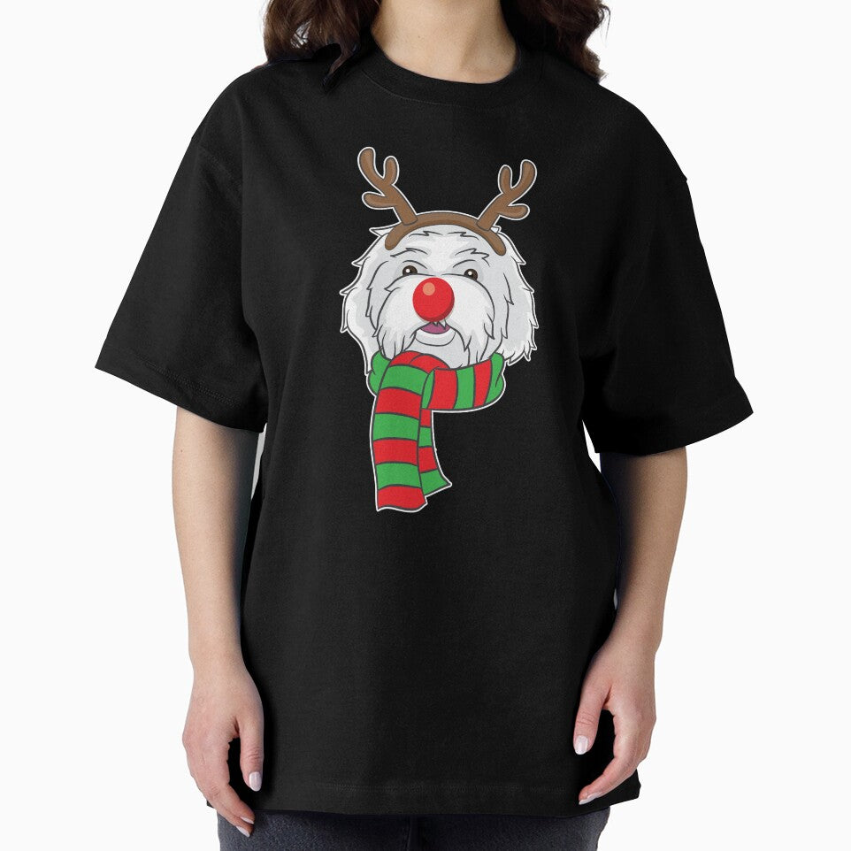 Funny Christmas Dog Xmas Reindeer Maltese Dog Holiday Gift by haselshirt