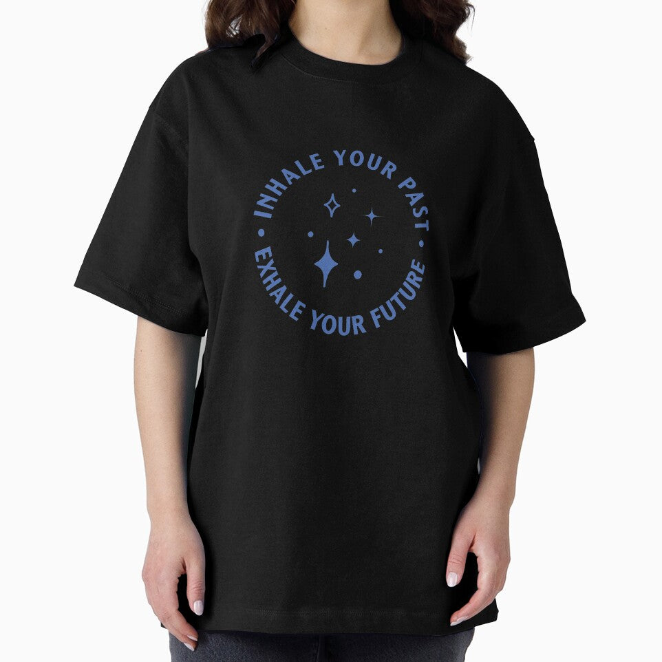 Inhale your past, exhale your future  |  unmotivated funny negative quote by Magic Mango