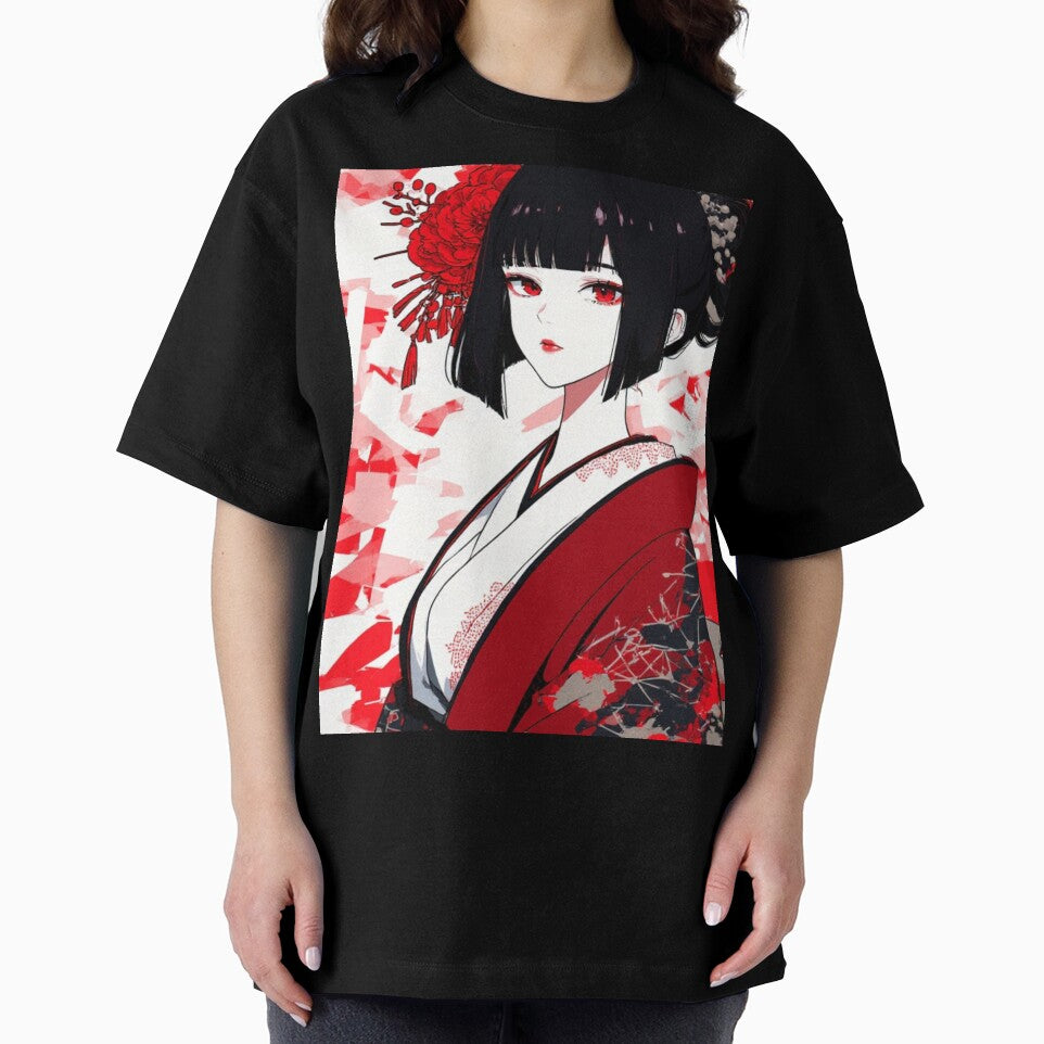 Traditional Geisha - Crimson Eyes Aesthetic by Jimakmo