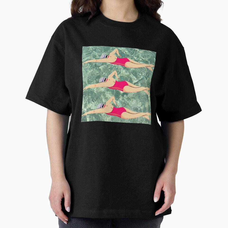 Synchronised swimmers in the pool by Samantha Grover Designs