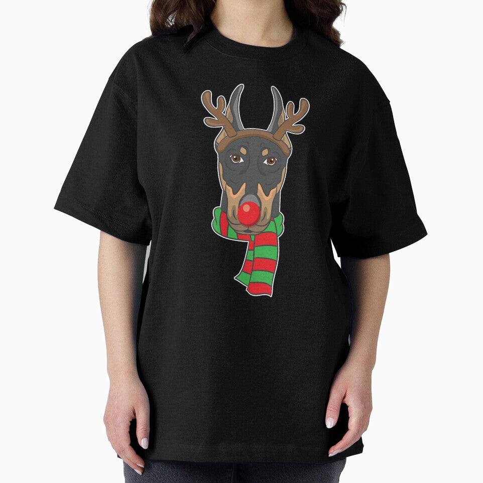 Funny Christmas Dog Xmas Reindeer Doberman Holiday Gift by haselshirt