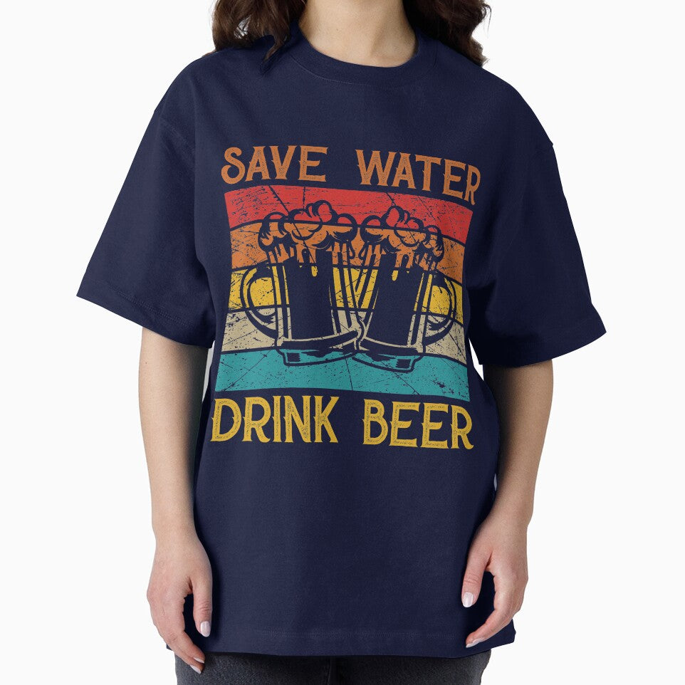 Save Water Drink Beer Vintage Distressed by mmos