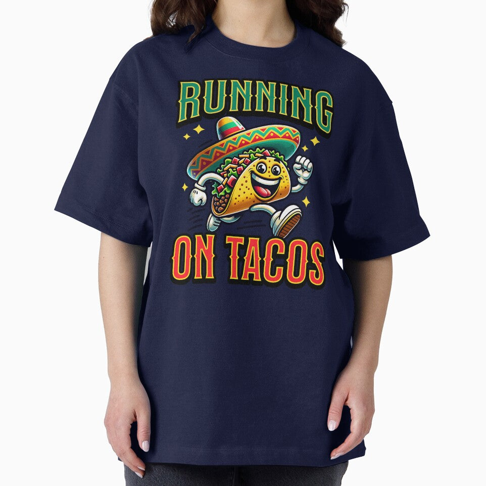Running On Tacos Cartoon Taco by MaxOutDesign