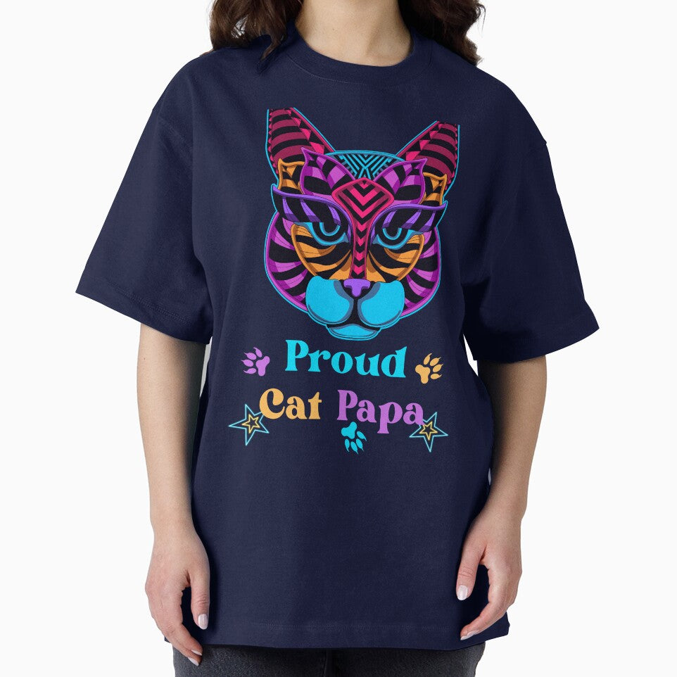 Proud Cat Papa Illustrated Digital Design by mangaworldart
