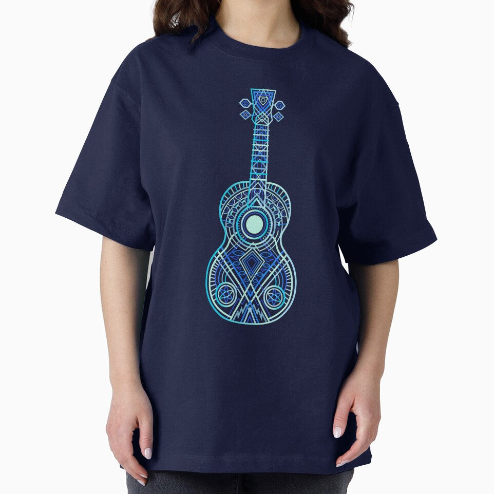 NO TEXT 2023 String Theory 1: Bright Blues (recommended: print on dark) - 100 Days of Ukulele by NewUkeNewYork