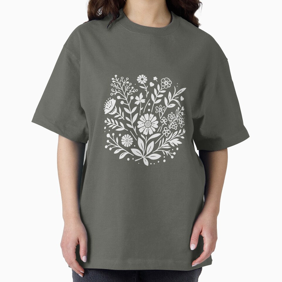Minimalist T-Shirts, Gifts for Women, Flowers Crewneck Sweatshirt, Aesthetic Tees, Floral Shirts for Women, Wild Flowers Graphic Tees by teecraftstudios