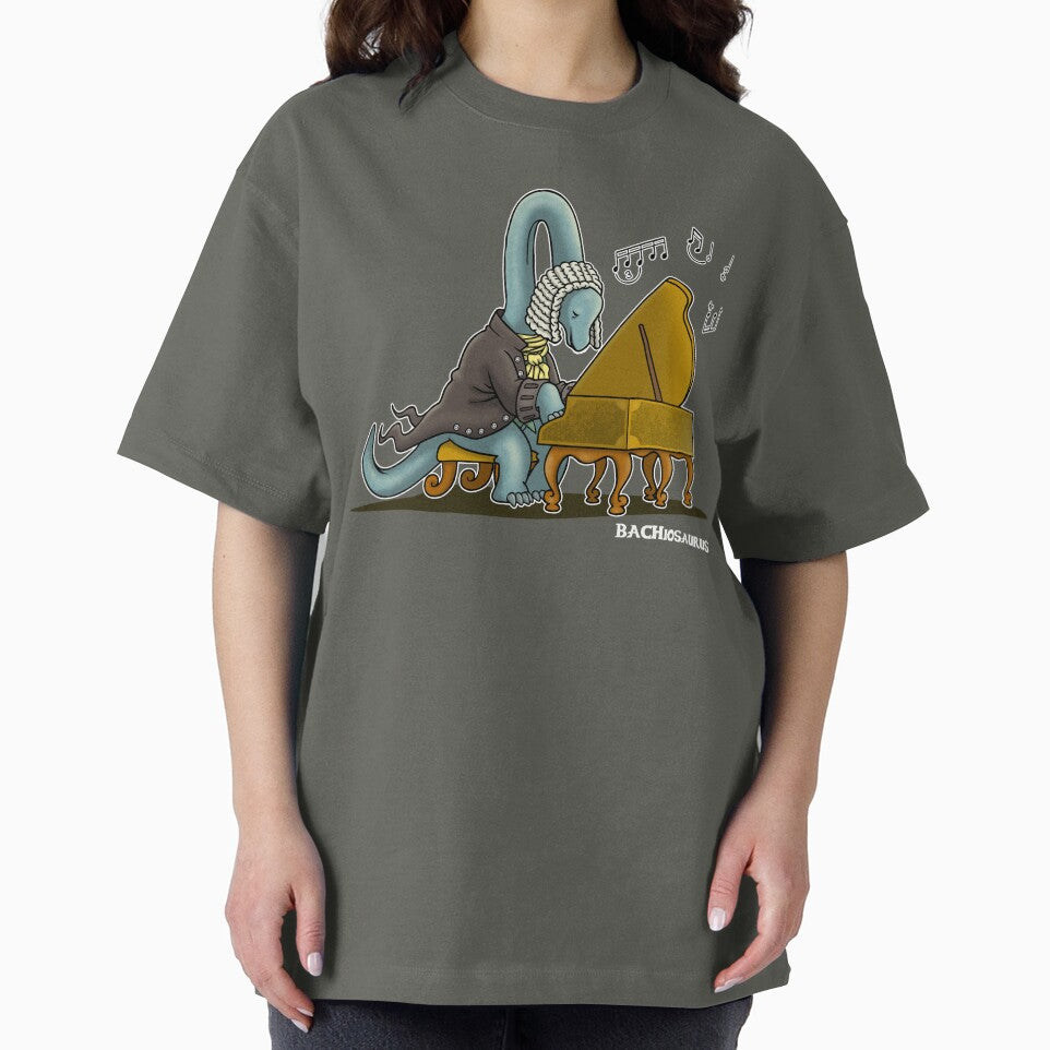 Bachiosaurus Cute Musician Dinosaur Brachiosaurus Cartoon by BoggsNicolasArt