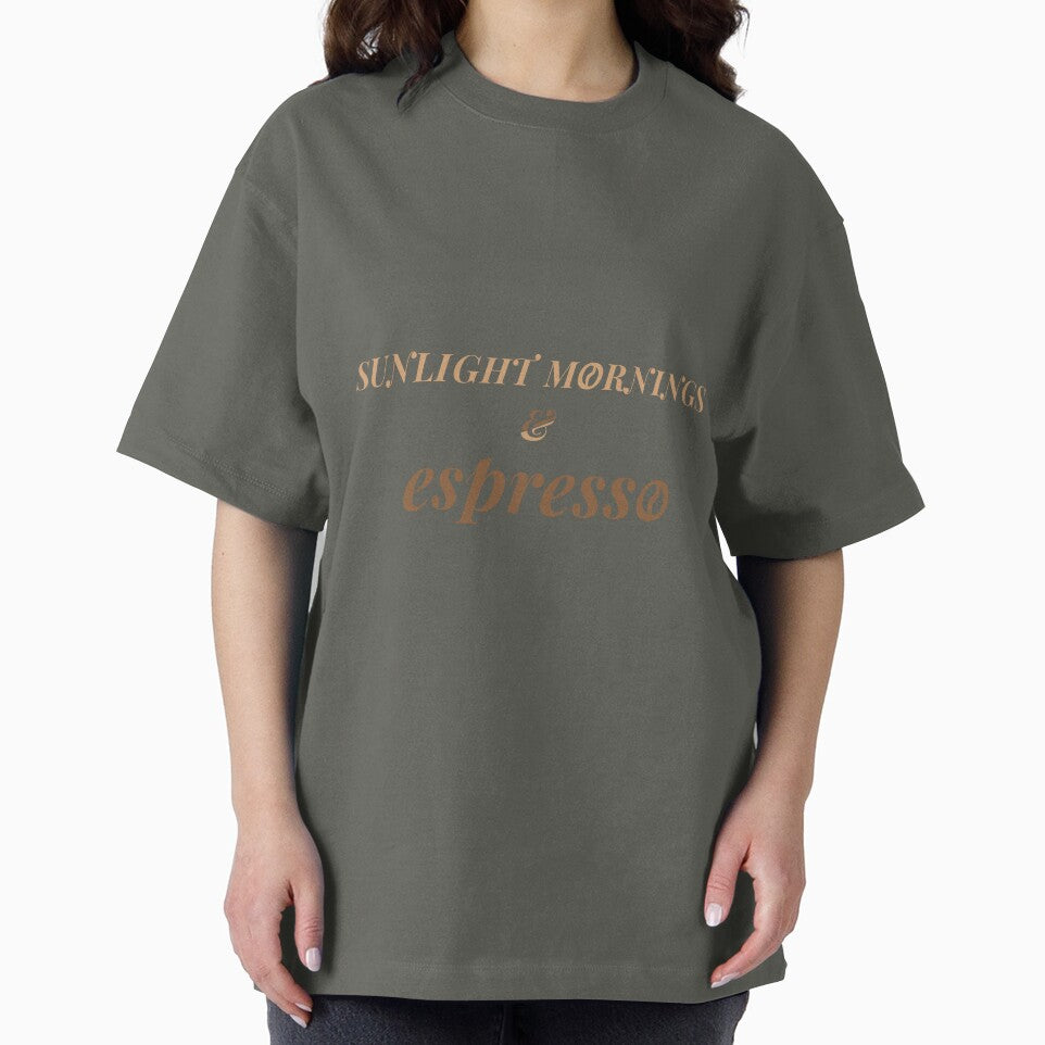 Sunlight Mornings & Espresso T-Shirt – Soft Aesthetic Coffee Lifestyle Tee by PixelCraftBD