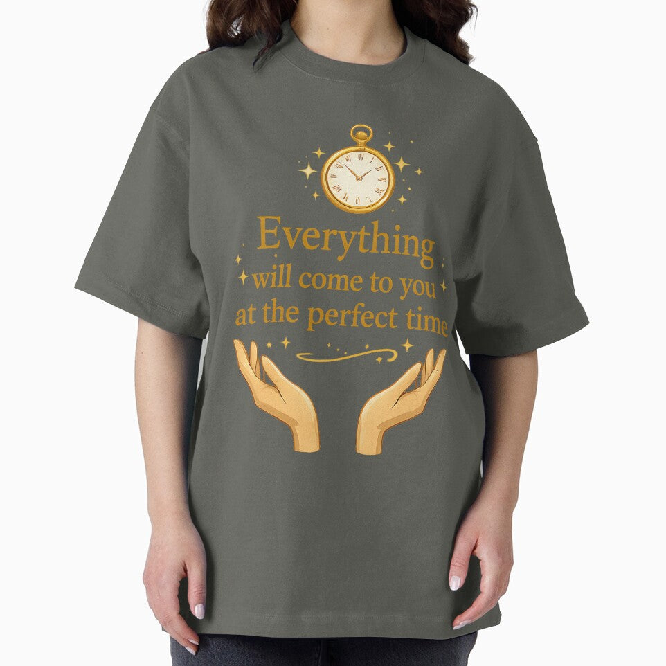 Everything Will Come at the Perfect Time – Inspirational Quote Design by TaliVibes