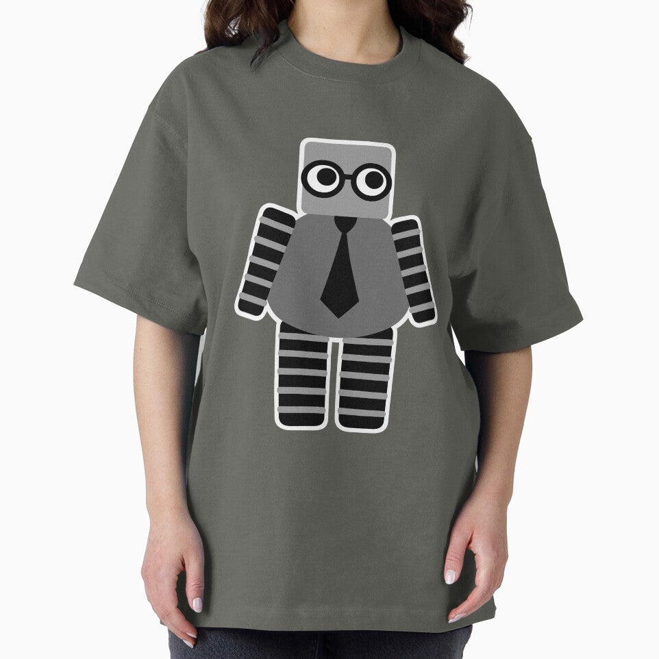 Cute Grey Geeky Robot by toxiferous