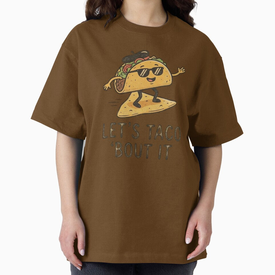 Let’s Taco ’Bout It — Funny Taco Pun Party Design by Afridi Art House