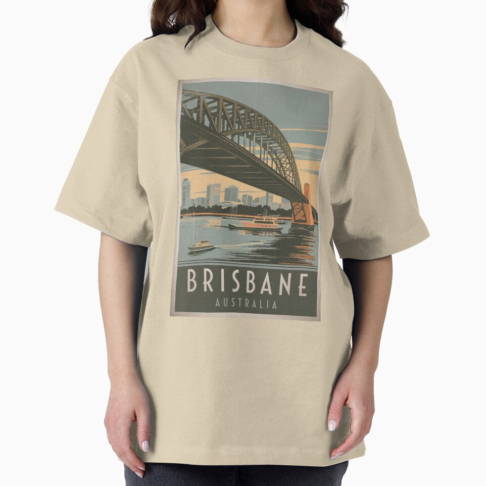 Brisbane Vintage Travel Poster by TravelerRat