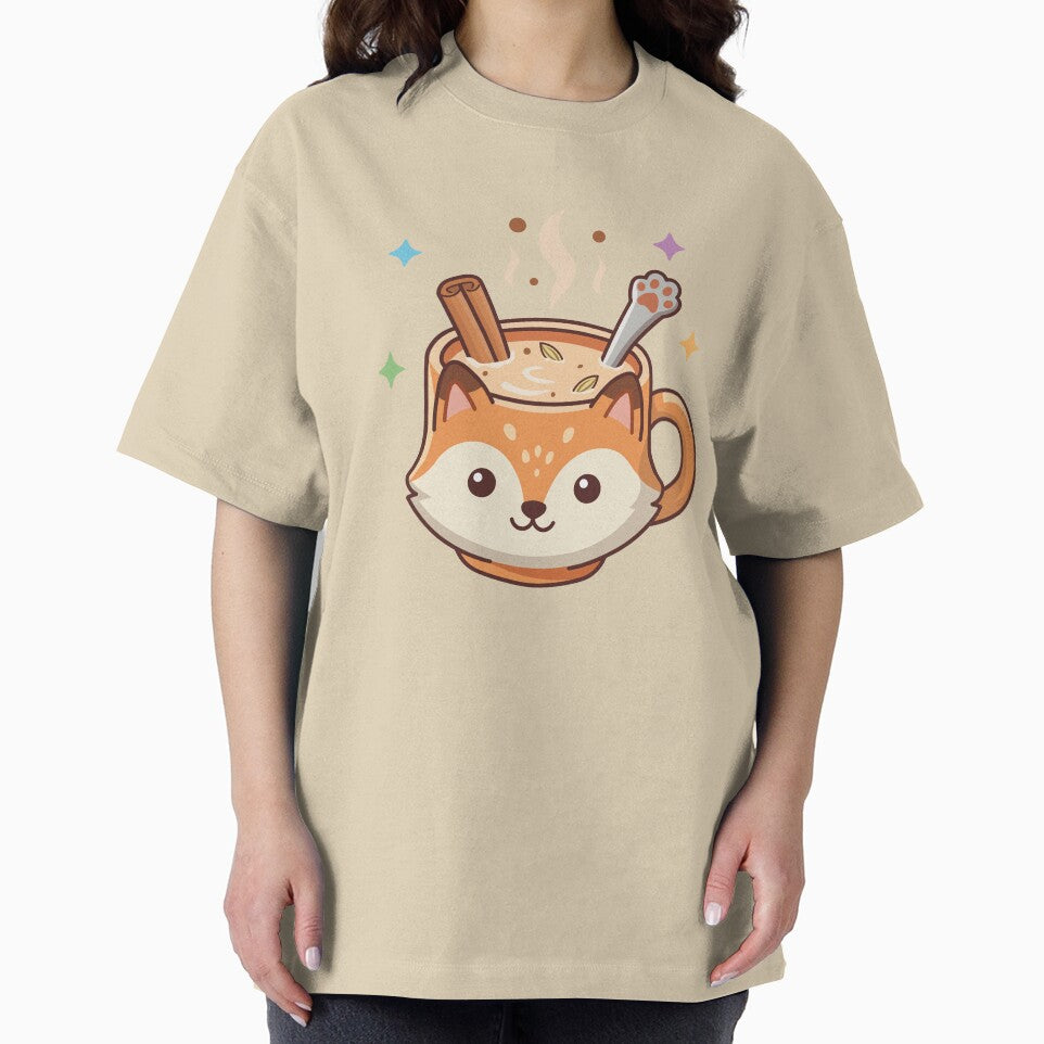 kawaii food fox tea by Mochii-studio