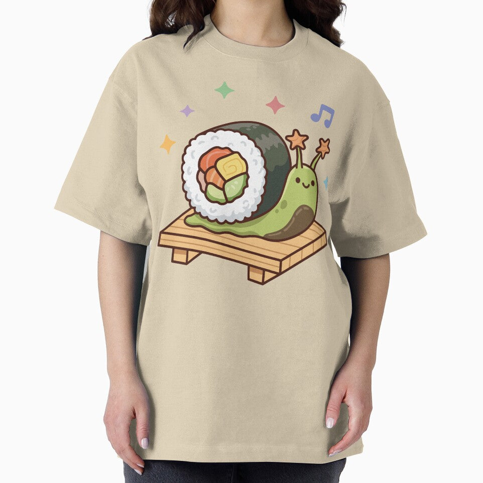 kawaii food sushi snail by Mochii-studio