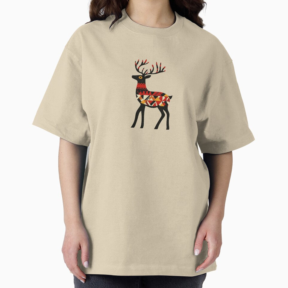 Geometric Reindeer Minimalist  Holiday Wildlife Design by gk-creations