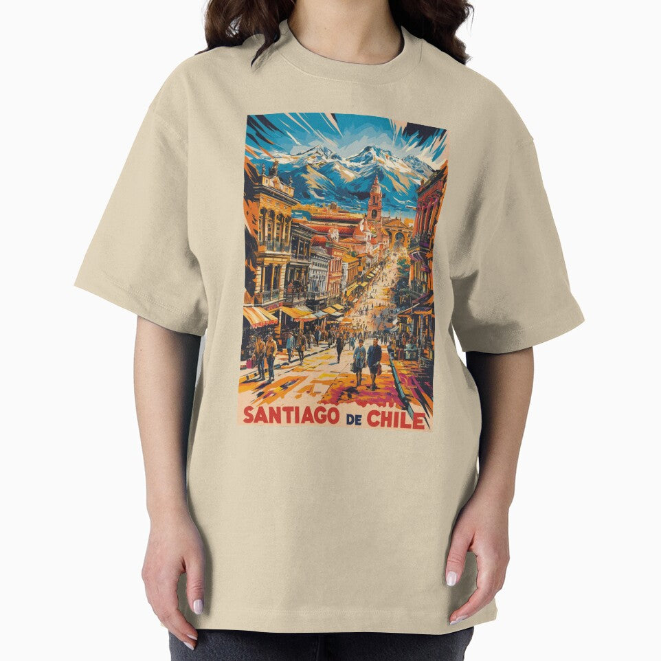 Santiago Vintage Travel Poster by TravelerRat