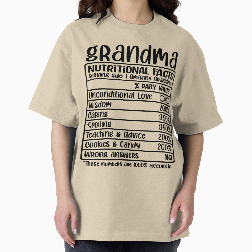 Grandma, Nutritional Facts, Funny Grandma Gift by FuntasticDez