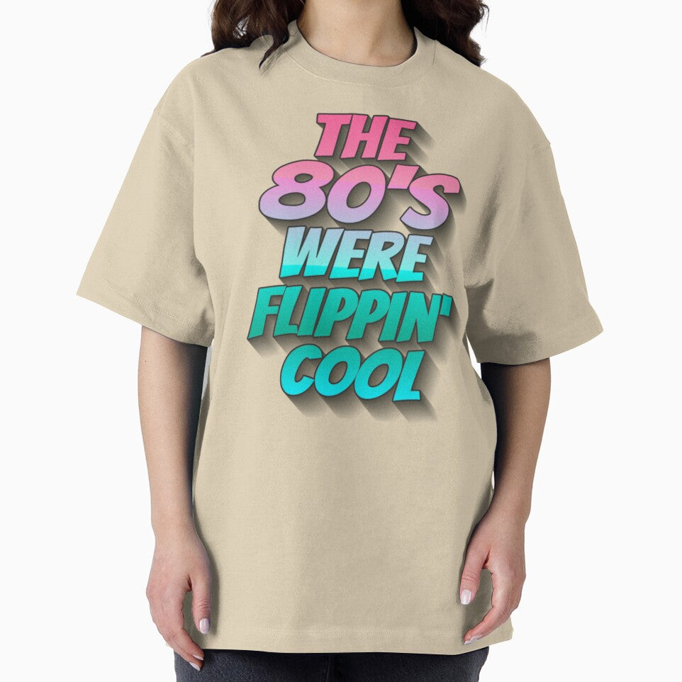 The 80's Were Flippin' Cool, Ombre Pastel Retro Style Design by TrulyEpoque