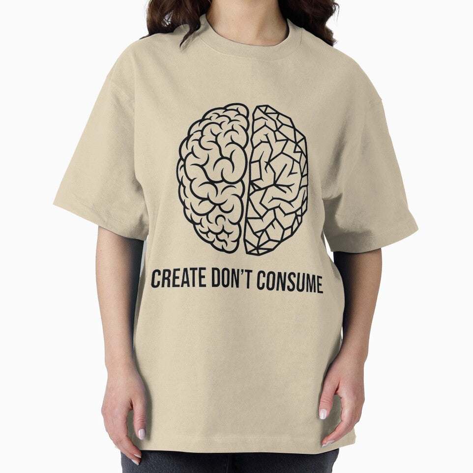 Create, Don’t Consume – Minimal Creative Brain Design by Nyrlexi Design